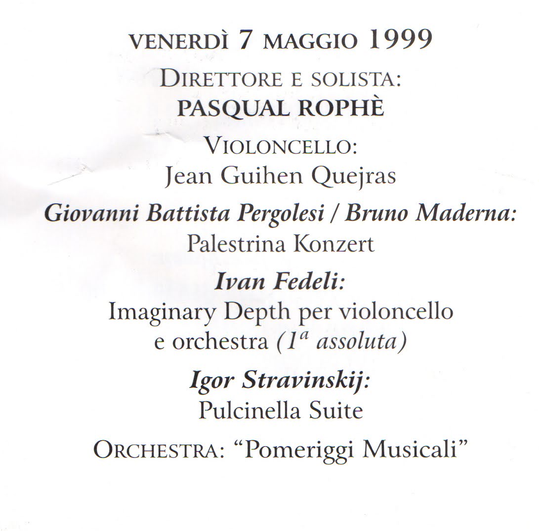 Vigevano Pomeriggi Musicali 1998-1999